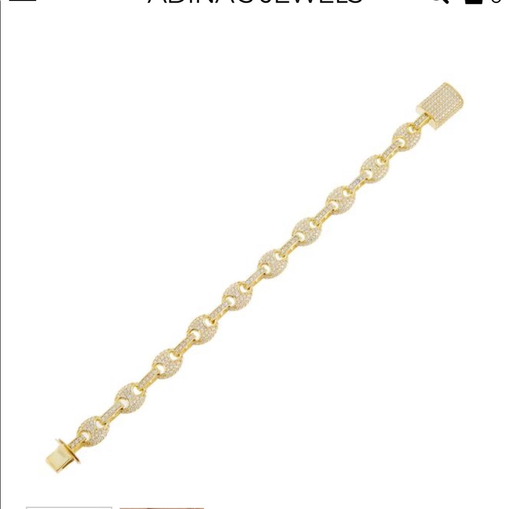 Adina’s Jewels Pavé Chunky Mariner Link Bracelet